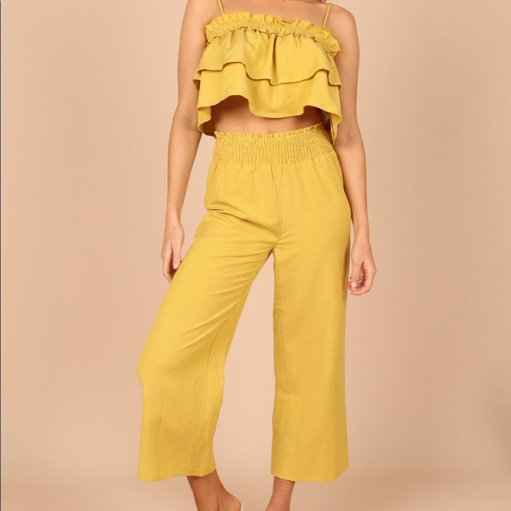 Evie Mustard Yellow Two Piece Set